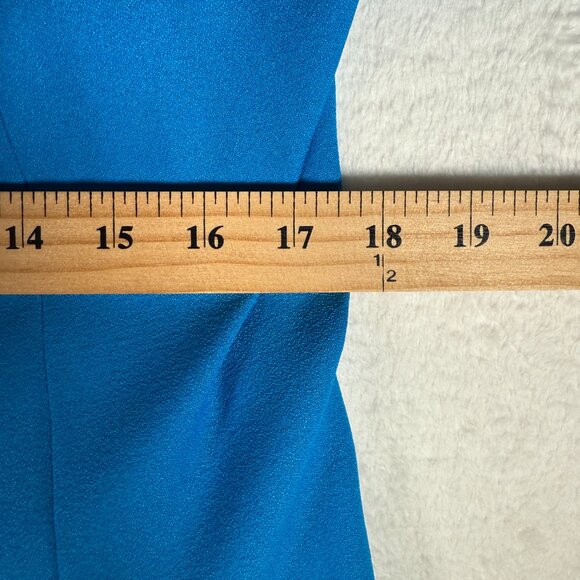 Kasper Blazer Womens 6 Petite Blue Royal Lined 3/4 Sleeve Career Open - Picture 7 of 7